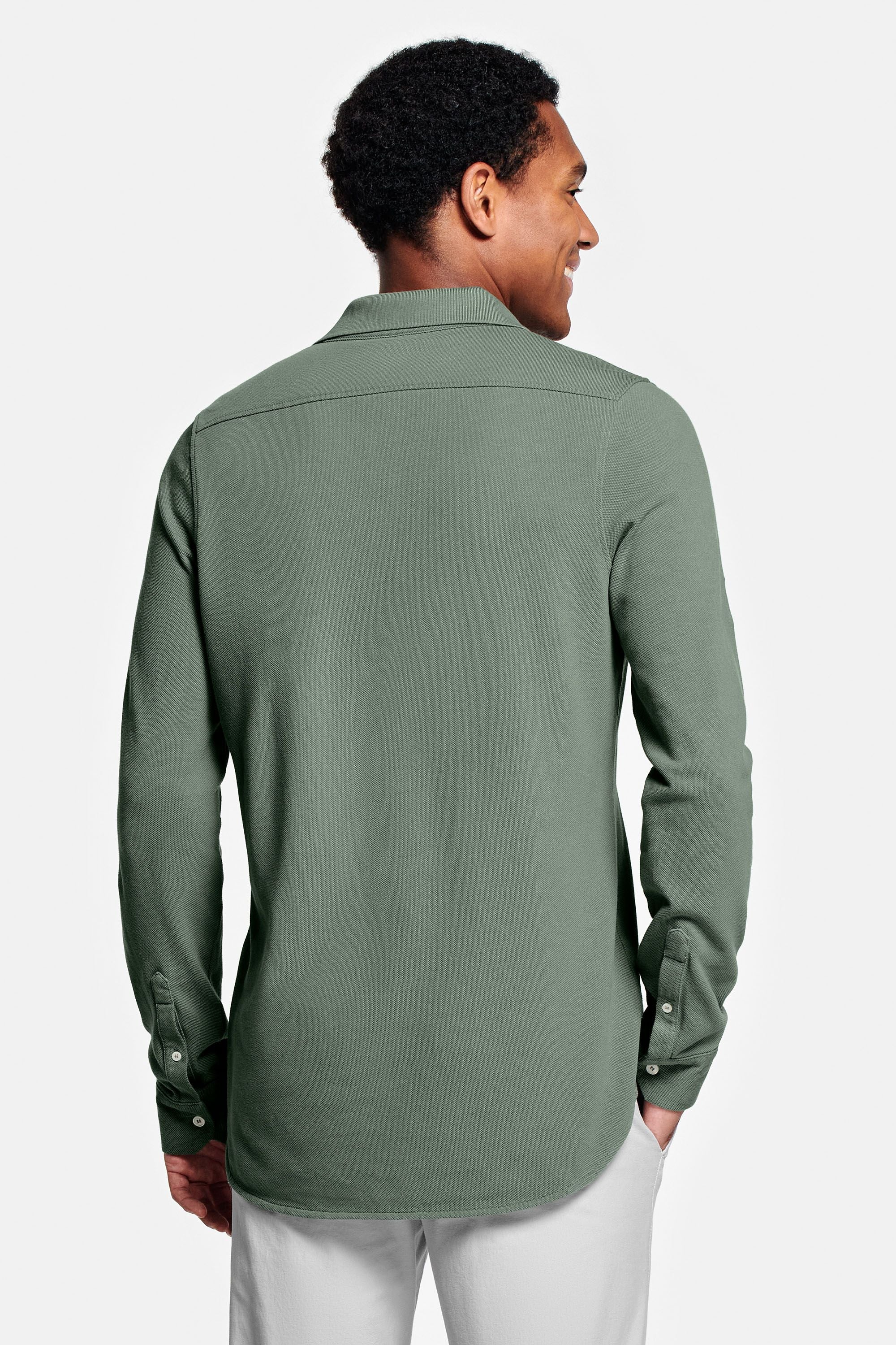 Chemise en piqué vert