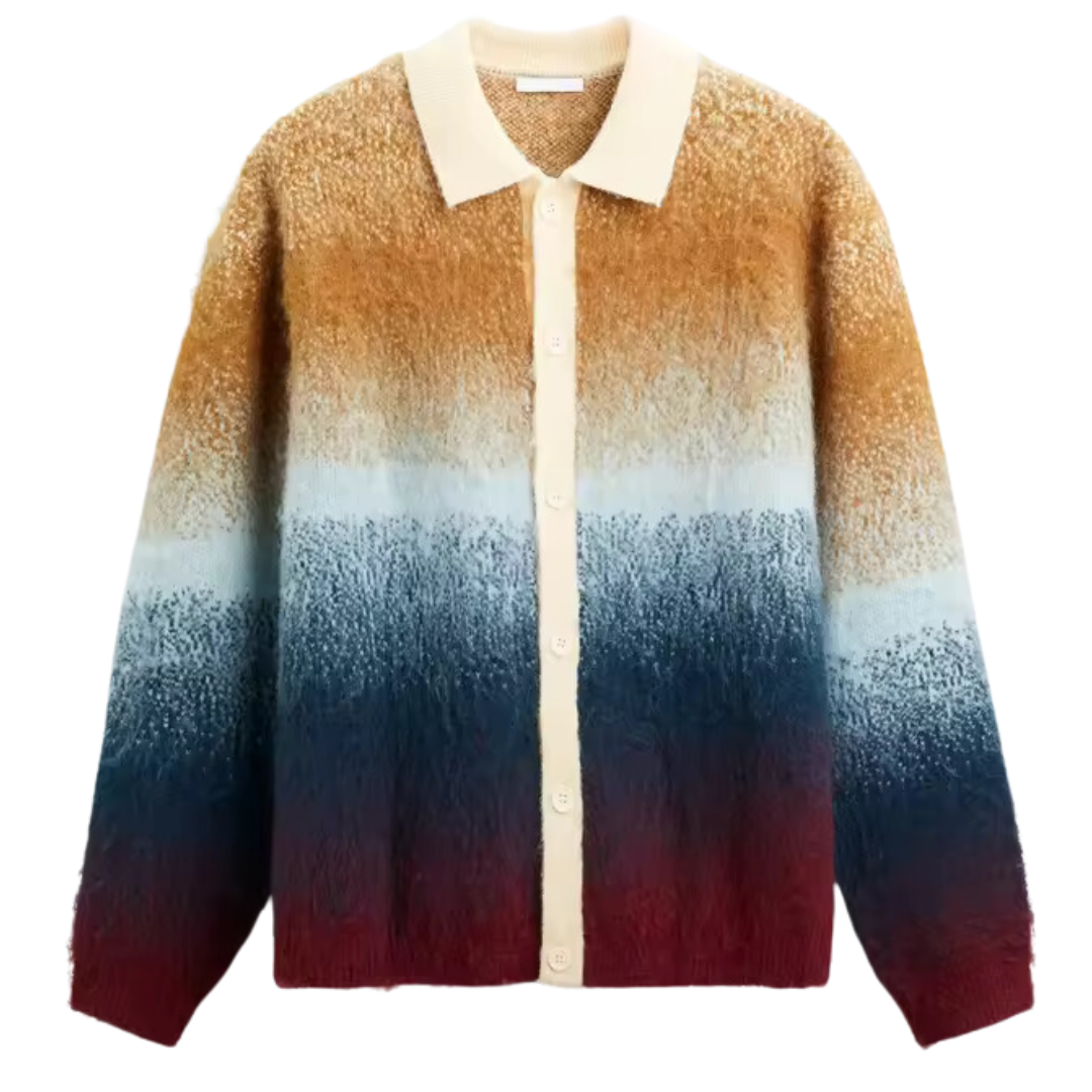 Gilet ombré arc-en-ciel