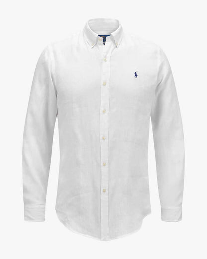 Chemise Polo RL en lin coupe slim