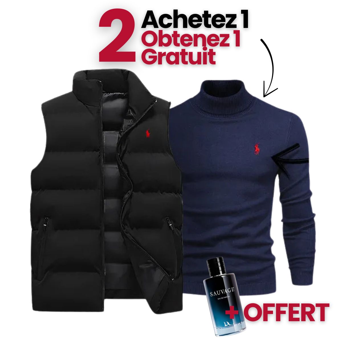 Gilet R&L + Pull Offert (Déstockage)