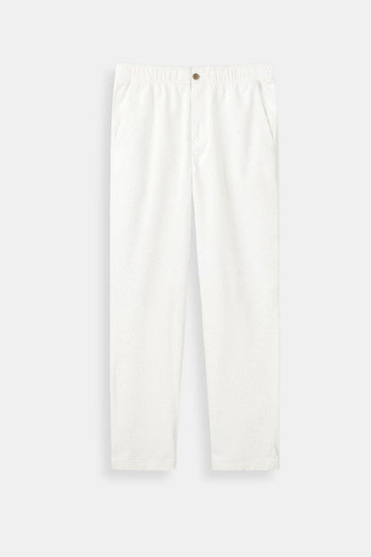 Pantalon ample en lin coupe régulière