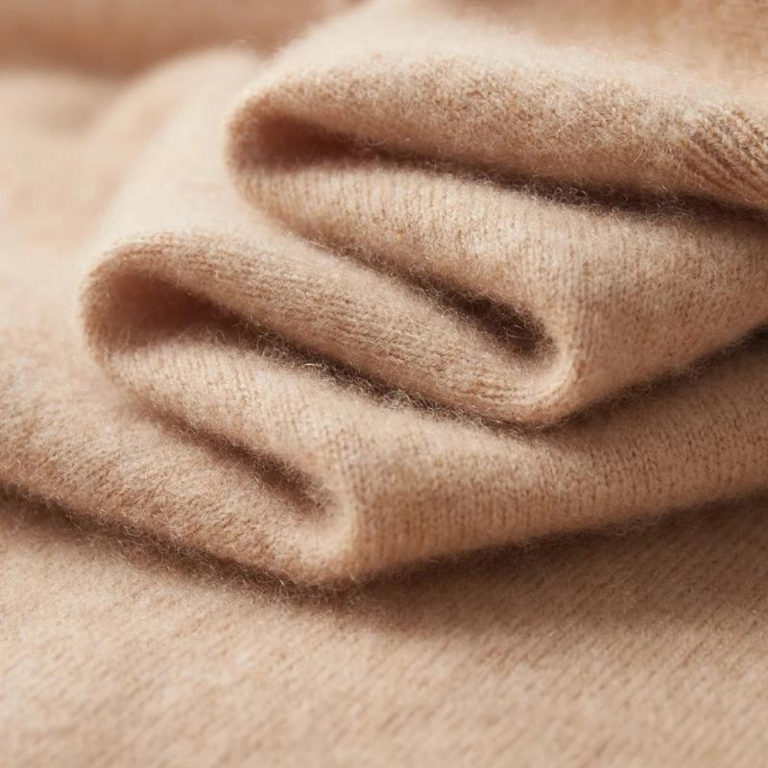 Polo zippé 100 % cachemire