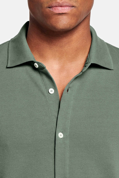 Chemise en piqué vert