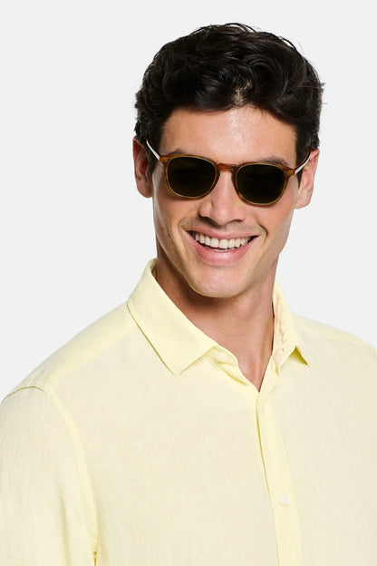 Paris- Chemise en lin jaune clair