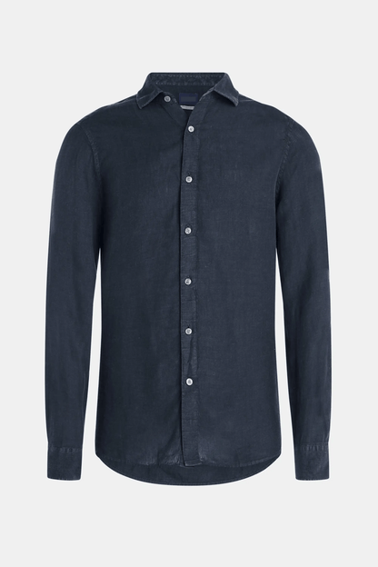 Paris- Chemise en lin bleu marine