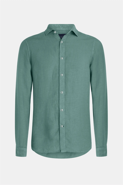 Paris- Chemise en lin vert olive
