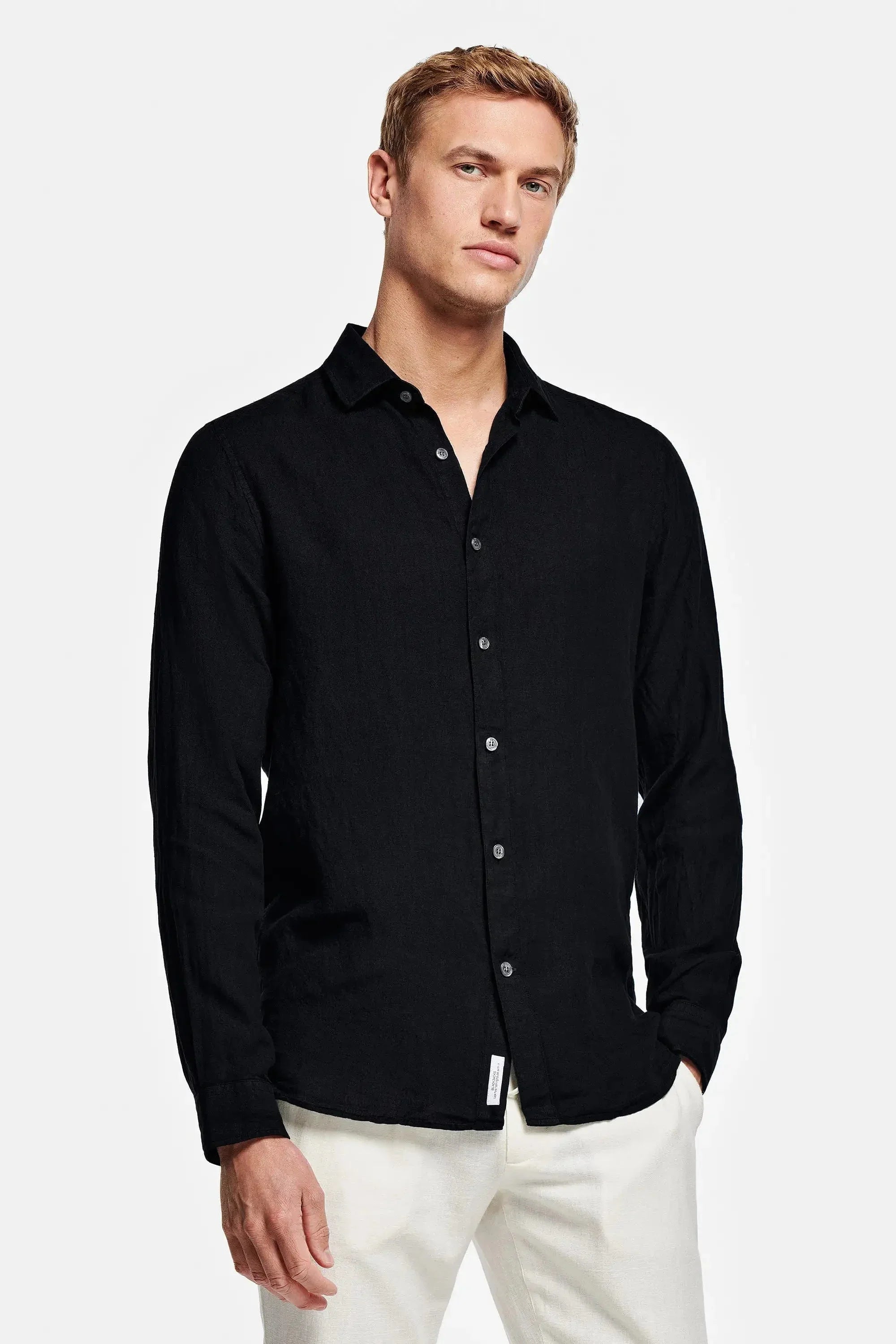 Paris- Chemise en lin noir