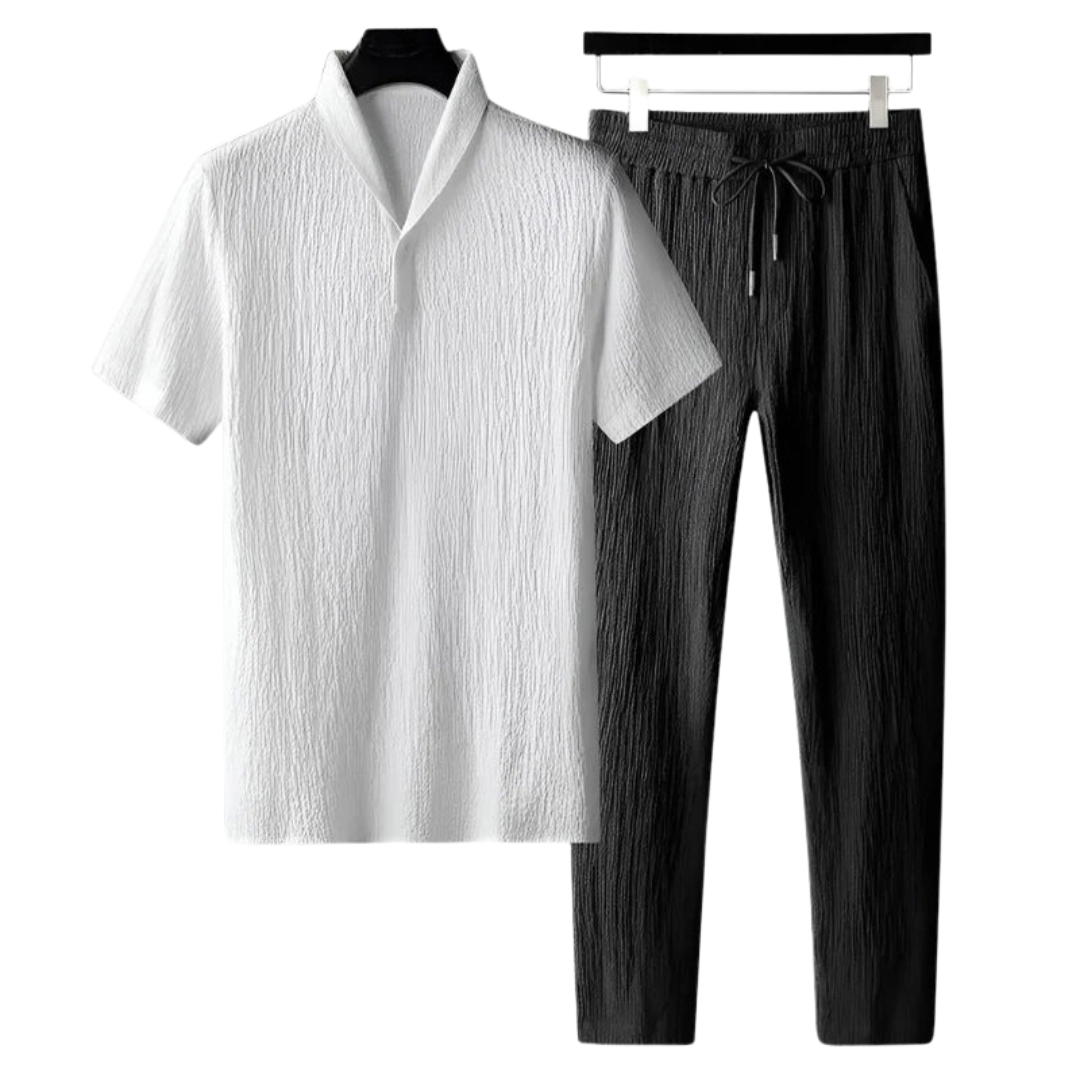 Ensemble polo et pantalon en coton