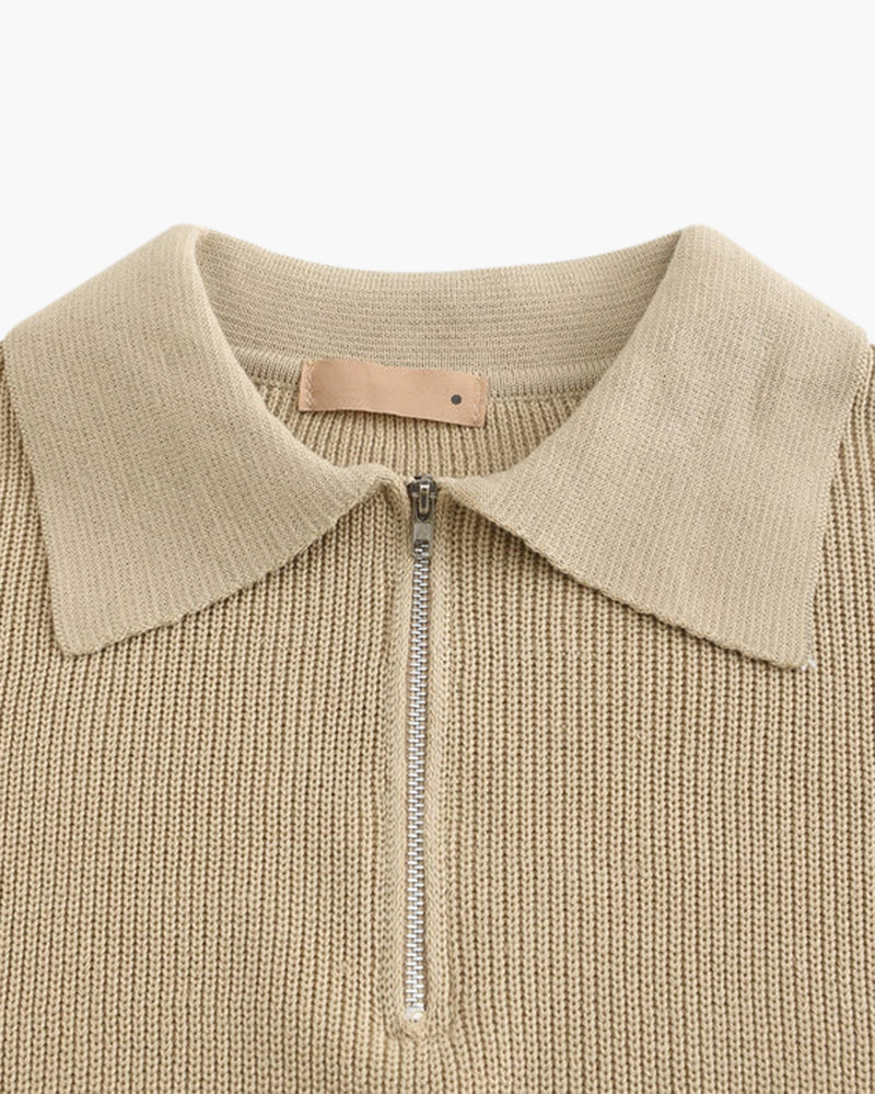 Pull en maille demi-zip Cesare