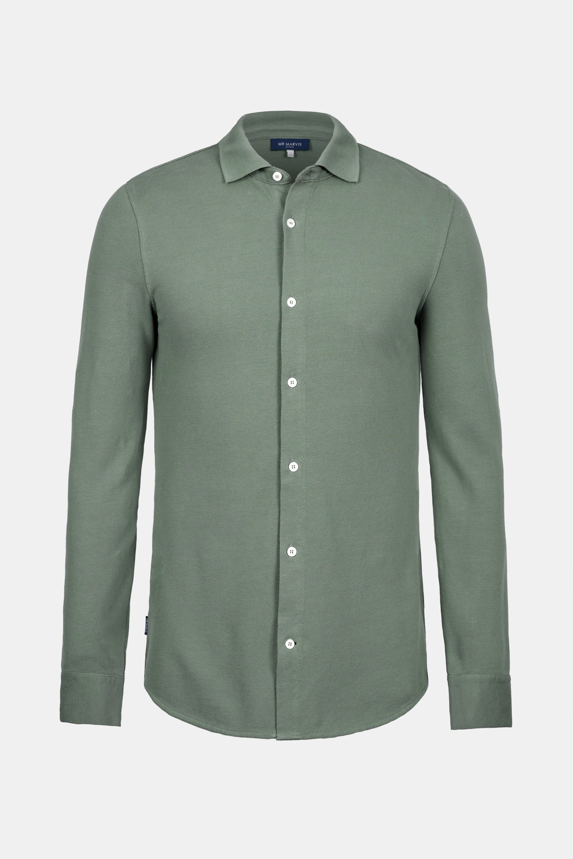 Chemise en piqué vert